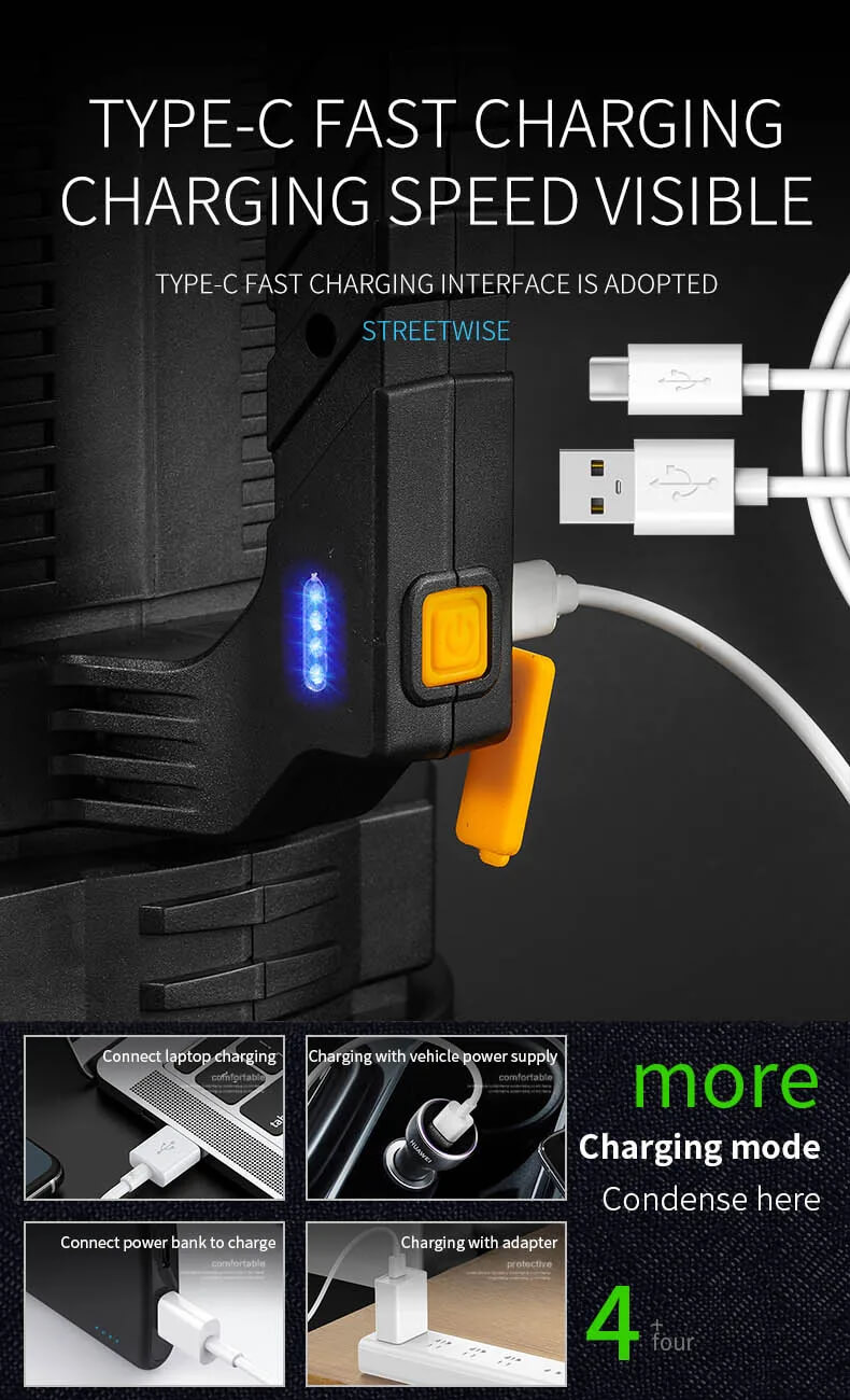 Lampe de poche LED solaire professionnelle P70 – Modèle W5191