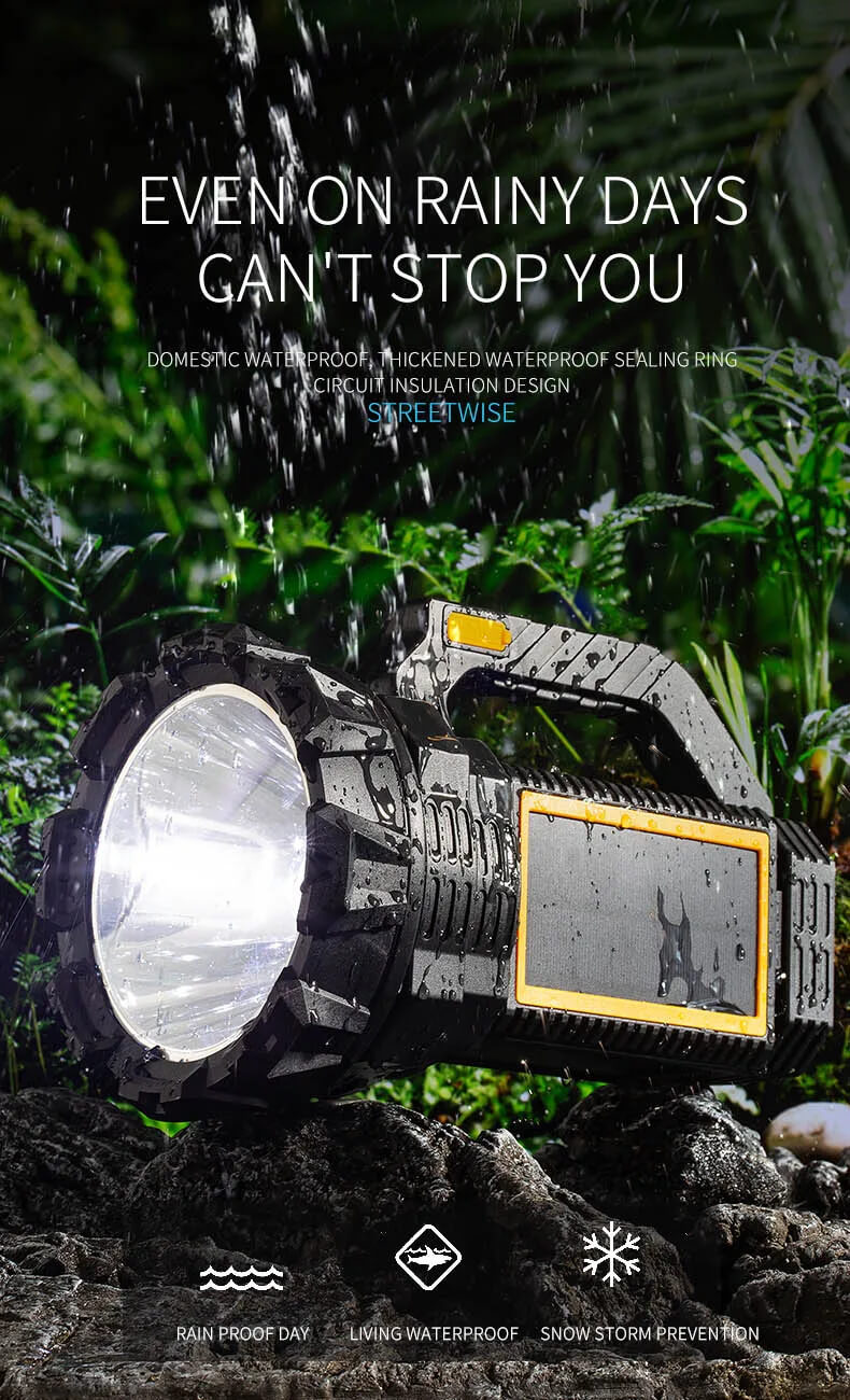 Lampe de poche LED solaire professionnelle P70 – Modèle W5191