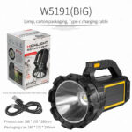 Lampe de poche LED solaire professionnelle P70 – Modèle W5191