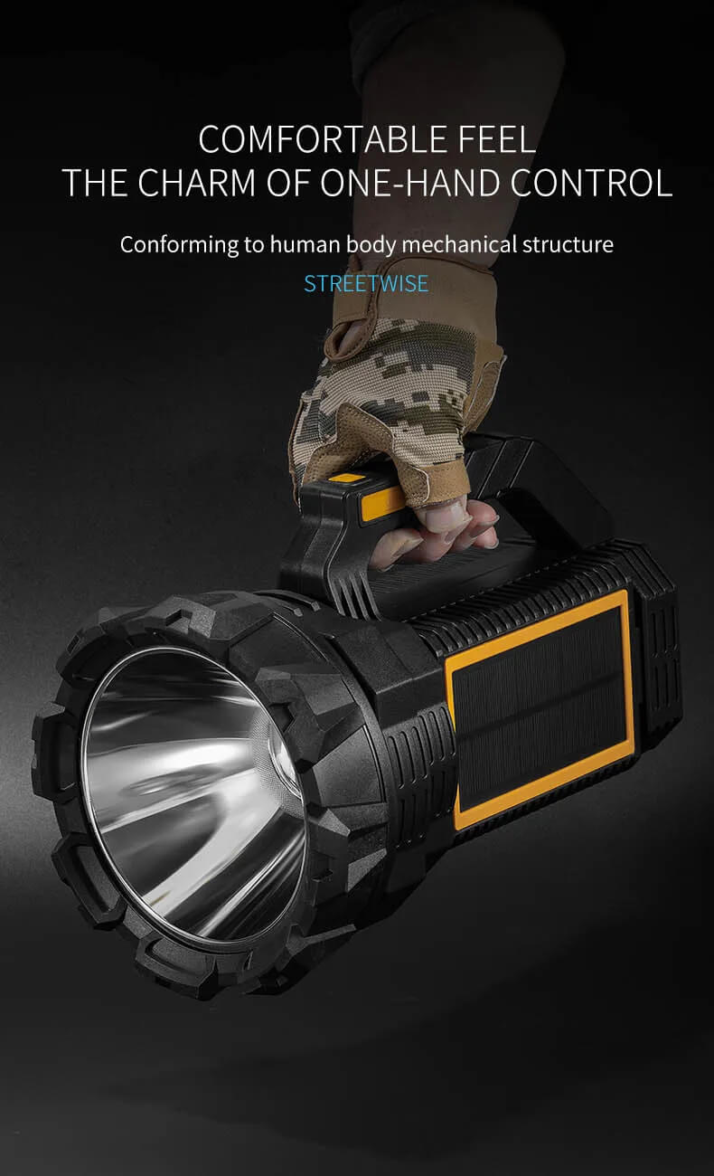 Lampe de poche LED solaire professionnelle P70 – Modèle W5191