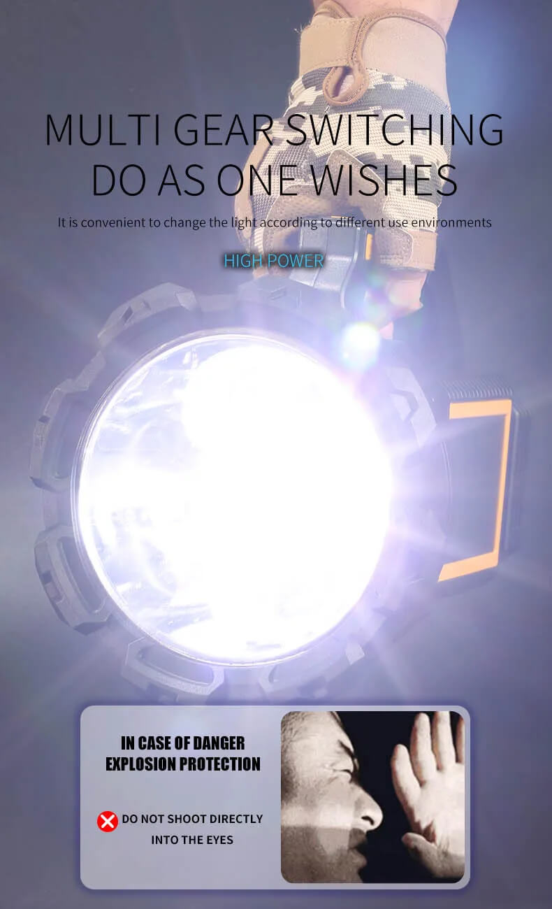 Lampe de poche LED solaire professionnelle P70 – Modèle W5191