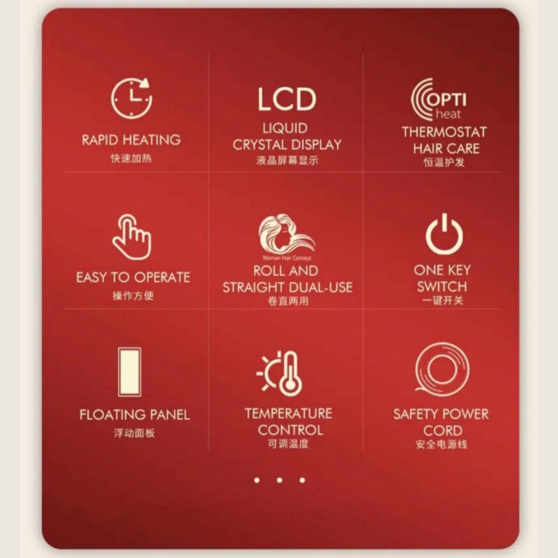 Lisseur Titanium A cheveux 3121 - Rouge