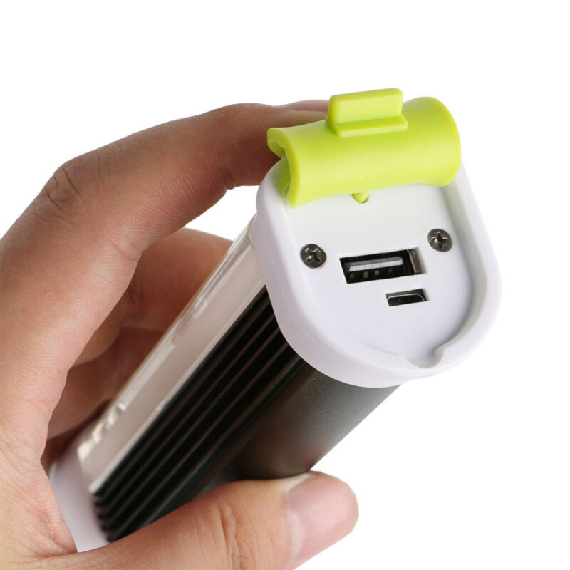 Power Bank Lampe De Poche Avec Feu Latéral Usb Zoom Rotatif