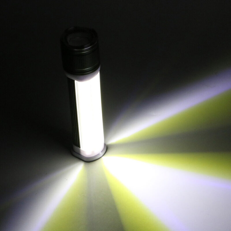 Power Bank Lampe De Poche Avec Feu Latéral Usb Zoom Rotatif