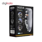 ROZIA HT-917 – Rasoir Tondeuse Rotatif, Rechargeable, Étanche, Lames en Titane
