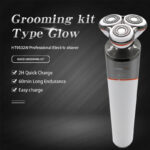 ROZIAPRO HT9533 - HT9532W Rasoir Électrique 5-en-1 pour Homme – Tondeuse Rotative Rechargeable, Étanche, Affichage LED, Accessoires Multifonction
