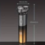 Tondeuse 4-en-1 ROZIA HT9532B – Rasoir Électrique Sans Fil, Étanche, Rechargeable USB, Affichage LED