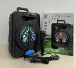 TTD-A8 – Baf Bluetooth Karaoké 8" avec éclairage LED RGB et batterie 4400 mAh