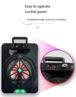 TTD-A8 – Baf Bluetooth Karaoké 8" avec éclairage LED RGB et batterie 4400 mAh