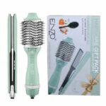 ENZO EN-511 – Pack 2-en-1 : Brosse Chauffante et Lisseur Professionnel
