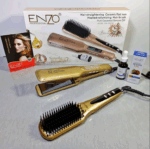 ENZO EN‑3967W – Pack Professionnel 2‑en‑1 : Brosse Salissante et Lisseur Keratin Protein
