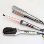 ENZO EN‑3885 – Pack coiffure 3 en 1 : lisseur, brosse & boucleur - gris