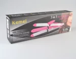 Fer à lisser et boucler en céramique 3 en 1 avec peigne et pince à épiler, lisseur et fer à friser, Km-1213