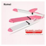 Fer à lisser et boucler en céramique 3 en 1 avec peigne et pince à épiler, lisseur et fer à friser, Km-1213