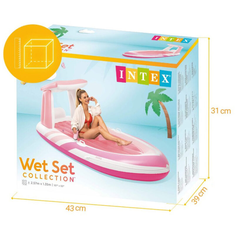 Intex 57804EU “Pink Paradise” – Bateau Flottant Spectaculaire