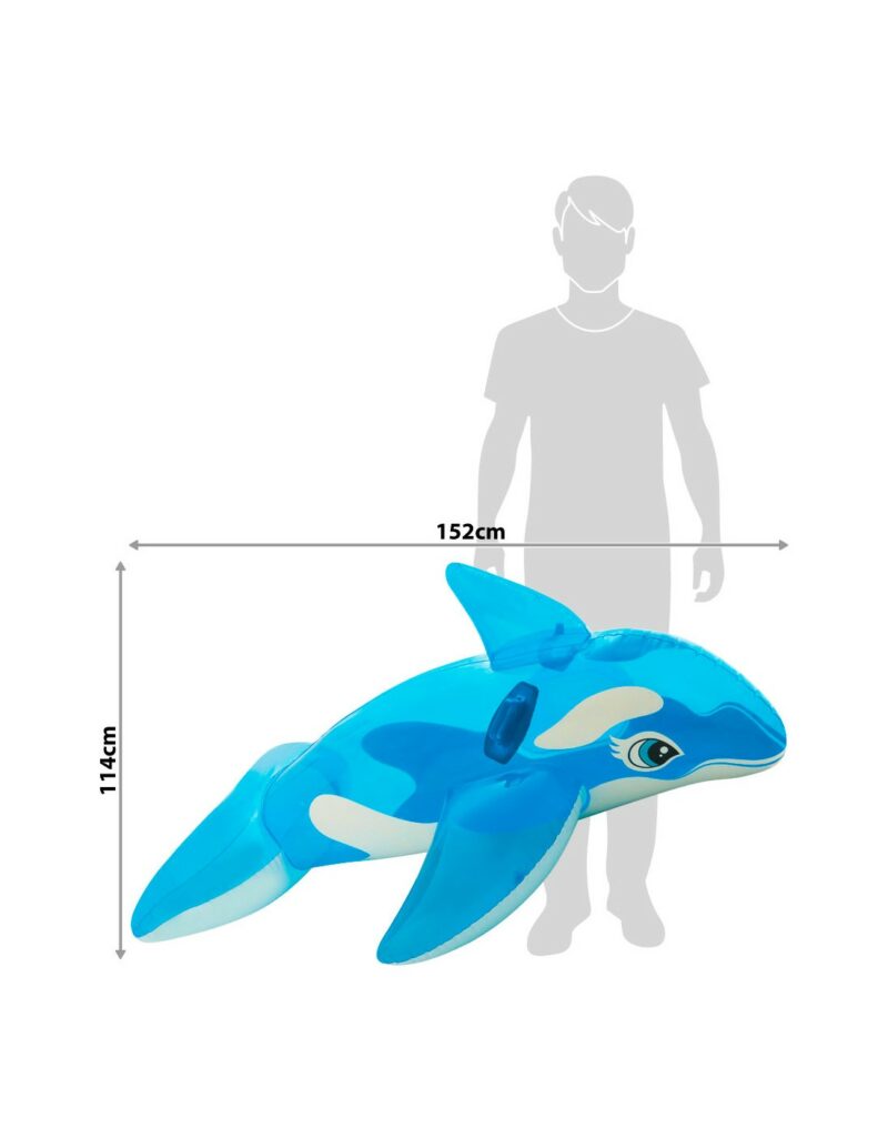 Intex Baleine 152 × 114 cm – Bouée Géante Spectaculaire à Chevaucher