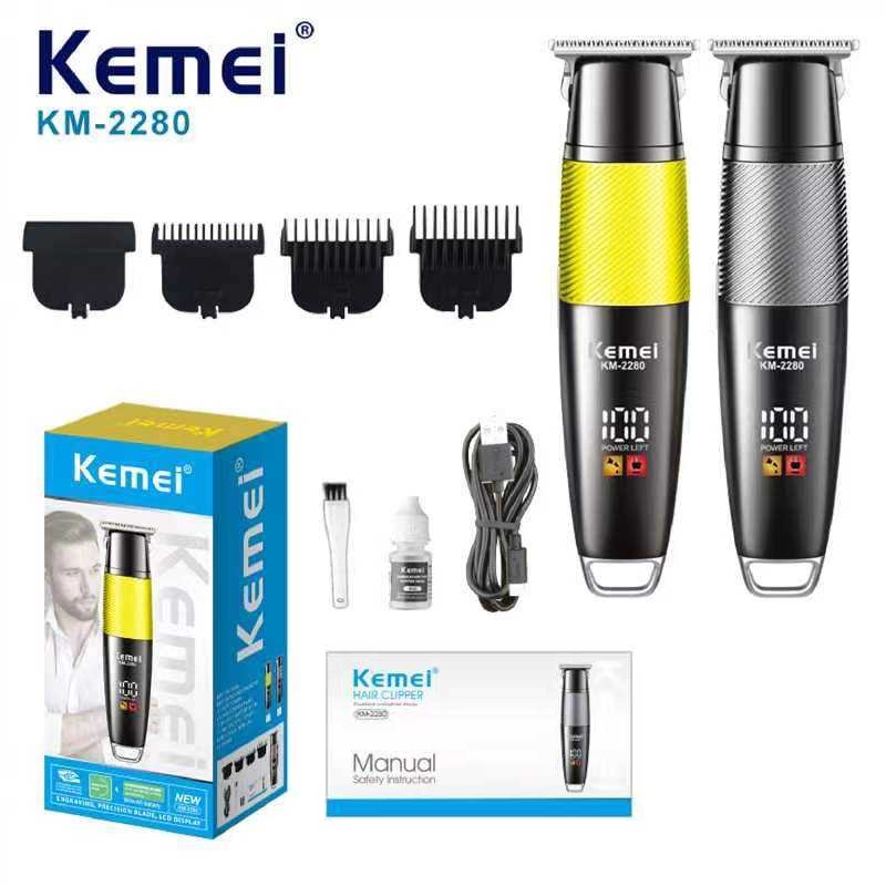 Kemei KM‑2280 – Tondeuse Professionnelle Rechargeable Ultra‑Précise