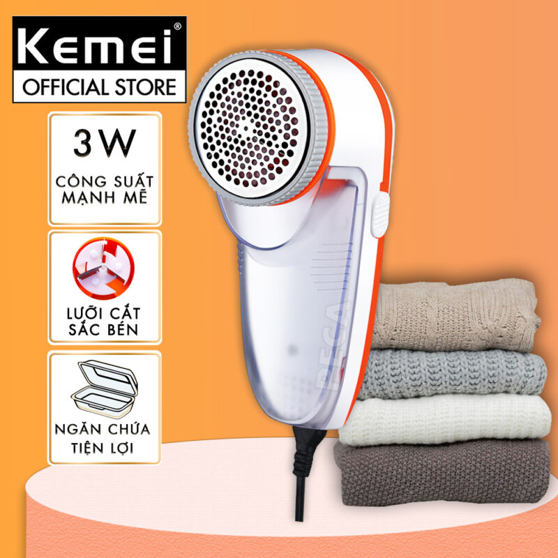 Kemei KM‑241 – Éliminateur de Peluches 4 W – Compact & Puissant
