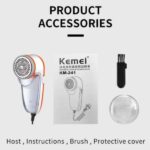 Kemei KM‑241 – Éliminateur de Peluches 4 W – Compact & Puissant