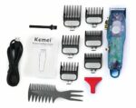 Kemei KM‑2706PG – Tondeuse Rechargeable Transparent Professionnelle