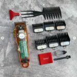 Kemei KM‑2706PG – Tondeuse Rechargeable Transparent Professionnelle