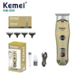 Kemei KM‑595 – Tondeuse Pro 3 W & 600 mAh – LCD
