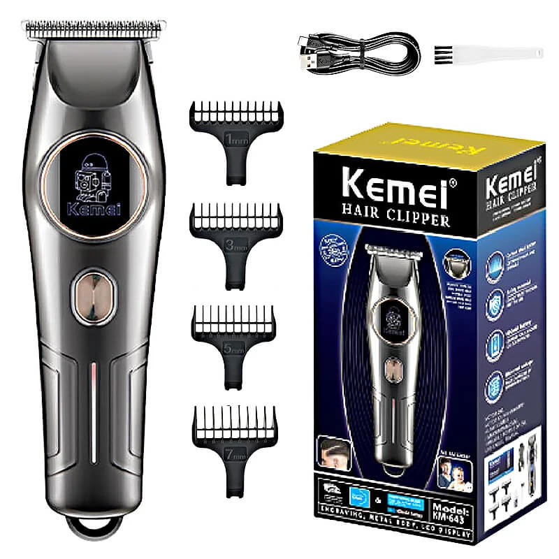 Kemei KM‑643 – Tondeuse Puissante 5 W – 600 mAh – Professionnelle