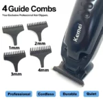 Kemei KM-1578 Hommes Tondeuse À Cheveux Rechargeables Professionnel LCD Affichage Numérique USB