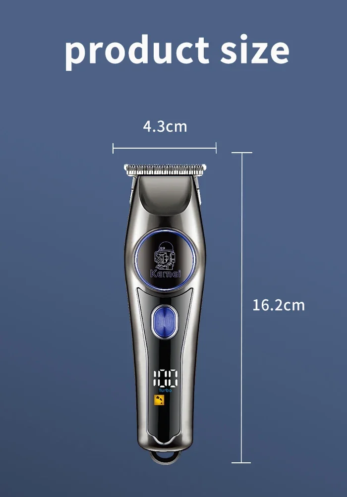 Kemei KM-642 professionnel pour hommes - LCD - ABS + lame en acier au carbone Kemei KM-642 professionnel pour hommes - LCD - ABS + lame en acier au carbone - - Boutique Algérie