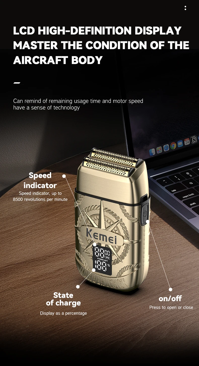 Kemei KM‑T362 – Rasoir Foil Puissant 5 W – 1400 mAh – Professionnel Kemei KM‑T362 – Rasoir Foil Puissant 5 W – 1400 mAh – Professionnel - - Boutique Algérie
