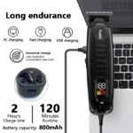 Kemei KM-1578 Hommes Tondeuse À Cheveux Rechargeables Professionnel LCD Affichage Numérique USB
