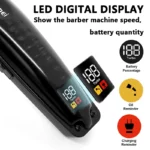 Kemei KM-1578 Hommes Tondeuse À Cheveux Rechargeables Professionnel LCD Affichage Numérique USB