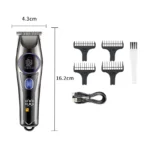 Kemei KM-642 professionnel pour hommes - LCD - ABS + lame en acier au carbone