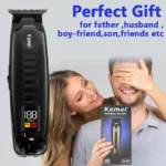 Kemei KM-1578 Hommes Tondeuse À Cheveux Rechargeables Professionnel LCD Affichage Numérique USB