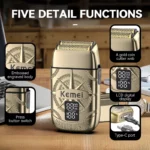 Kemei KM-T362 Rasoir électrique pour homme doré gold - afficheur lcd