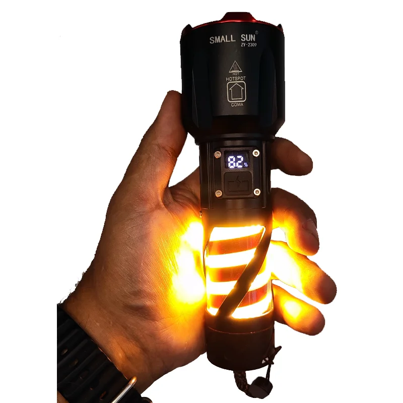Small Sun ZY‑2309 – Lampe Torche Zoom Puissante 1500 Lm – Outdoor & Pro