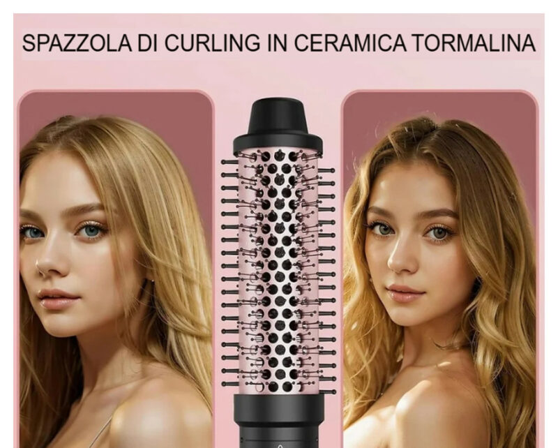 Ensemble de brosses à cheveux thermiques 5 en 1 avec accessoires de coiffure interchangeables