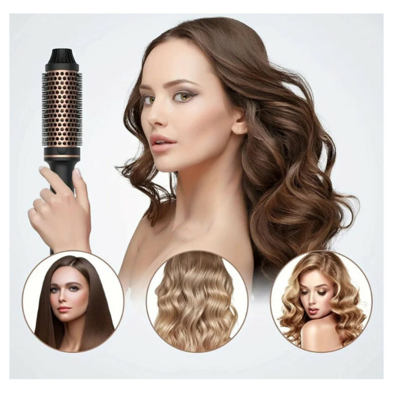 Ensemble de brosses à cheveux thermiques 5 en 1 avec accessoires de coiffure interchangeables
