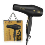 ENZO EN-6007 – Sèche-Cheveux Professionnel 2000W – Ionique, Air Froid, Léger - noir