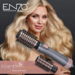 Enzo EN-759 PROFESSIONAL Brosse sèche-cheveux rond Auto rotatif volumateur Styler