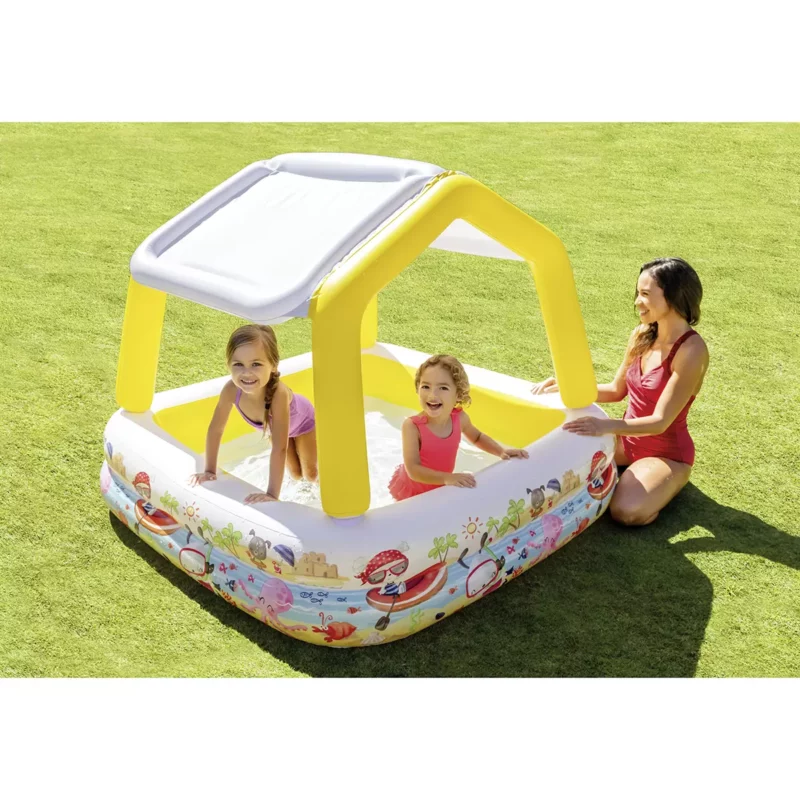 Intex 57470NP – Piscine Gonflable avec Parasol 157×157×122 cm