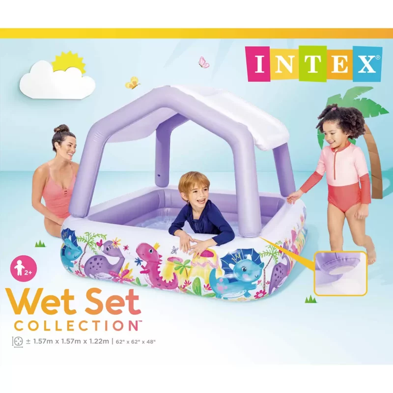 Intex 57470NP – Piscine Gonflable avec Parasol 157×157×122 cm
