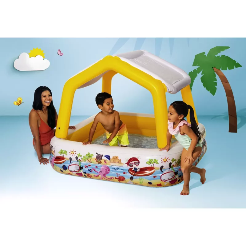 Intex 57470NP – Piscine Gonflable avec Parasol 157×157×122 cm