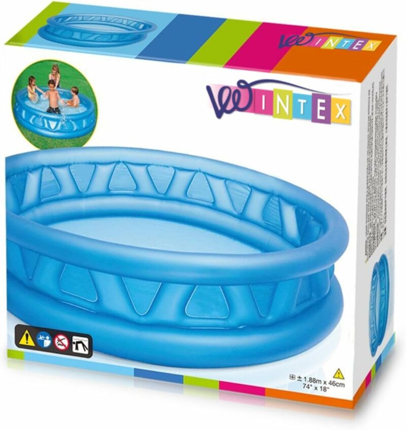 Intex 74″ Soft‑Side Pool – Piscine Gonflable Familiale 188 L