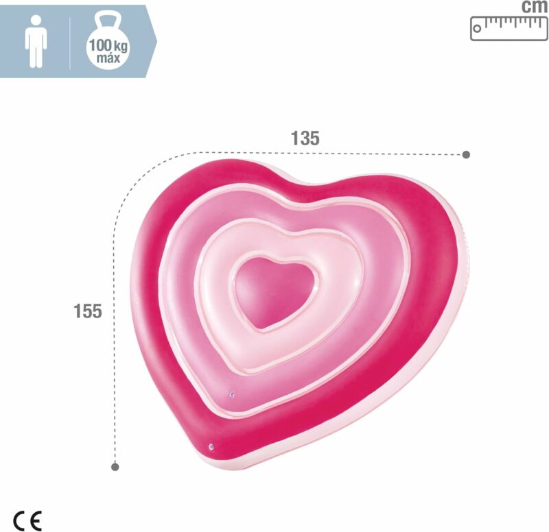 INTEX Sweetheart Float – Matelas Gonflable Cœur 100 kg INTEX 58727EP