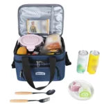 Sac à Lunch pique-nique Brivilas Double Couche – Grande Capacité Isotherme & Compacte - grand model