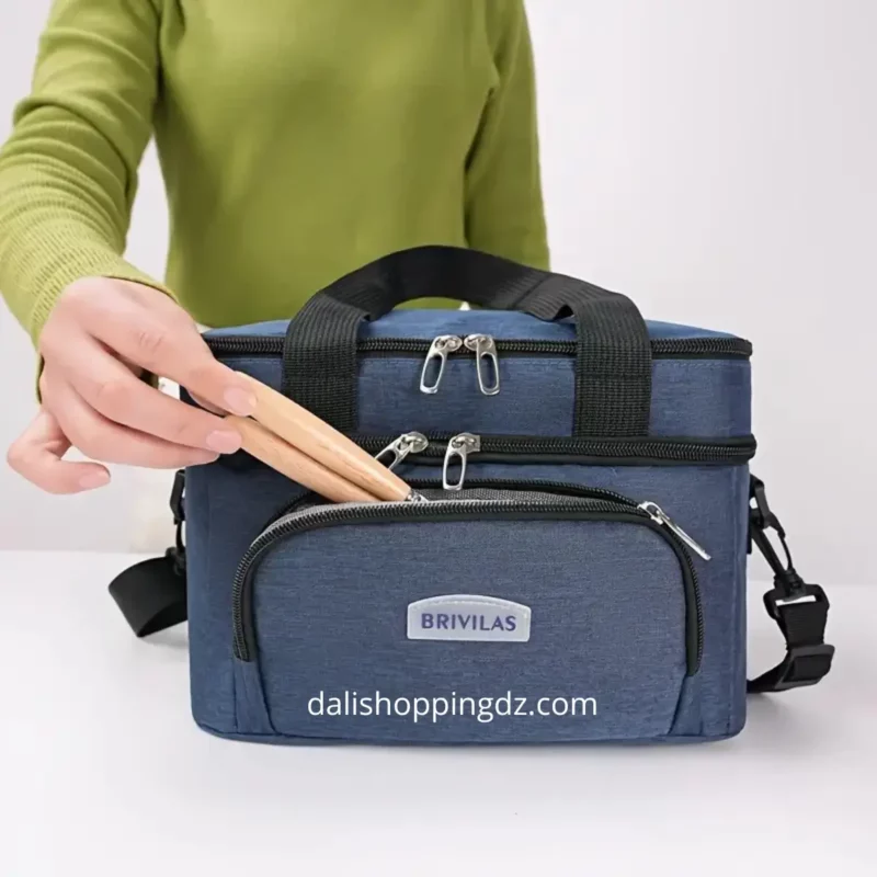 Sac à Lunch pique-nique Brivilas Double Couche – Grande Capacité Isotherme & Compacte - grand model