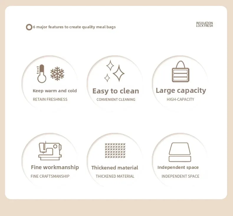 Sac à Lunch pique-nique Brivilas Double Couche – Grande Capacité Isotherme & Compacte - grand model