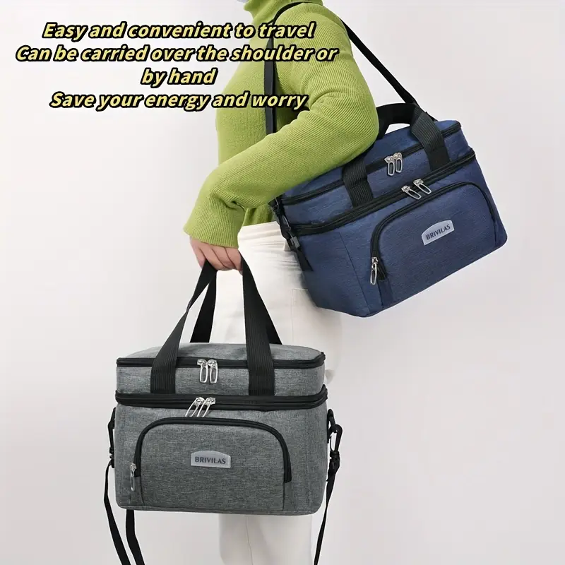 Sac à Lunch pique-nique Brivilas Double Couche – Grande Capacité Isotherme & Compacte - grand model