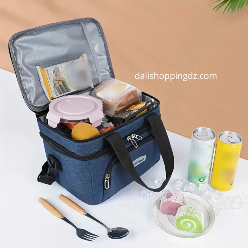 Sac à Lunch pique-nique Brivilas Double Couche – Grande Capacité Isotherme & Compacte - grand model